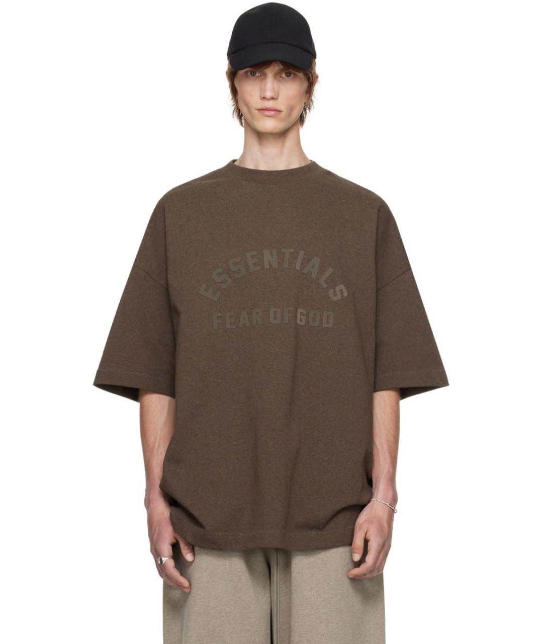 FEAR OF GOD ESSENTIALS Черная хлопковая футболка, фото 4