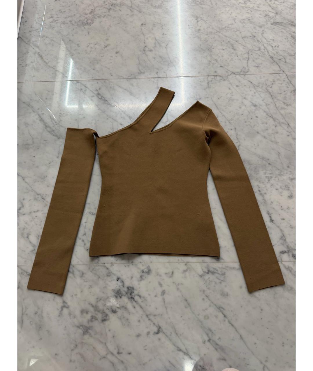 NANUSHKA Горчичный полиэстеровый джемпер / свитер, фото 6