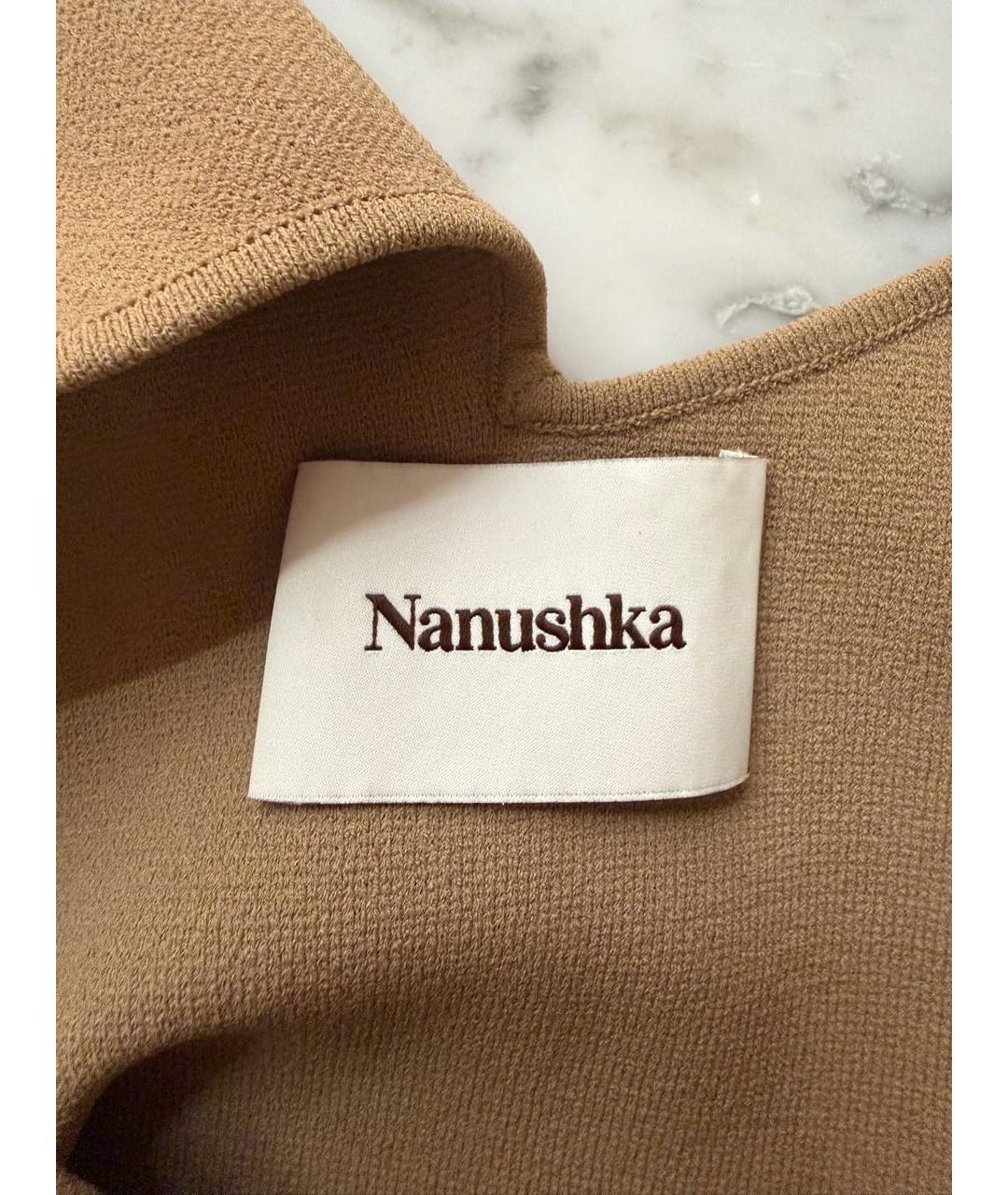 NANUSHKA Горчичный полиэстеровый джемпер / свитер, фото 4