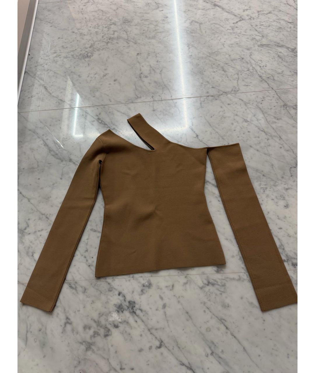 NANUSHKA Горчичный полиэстеровый джемпер / свитер, фото 2