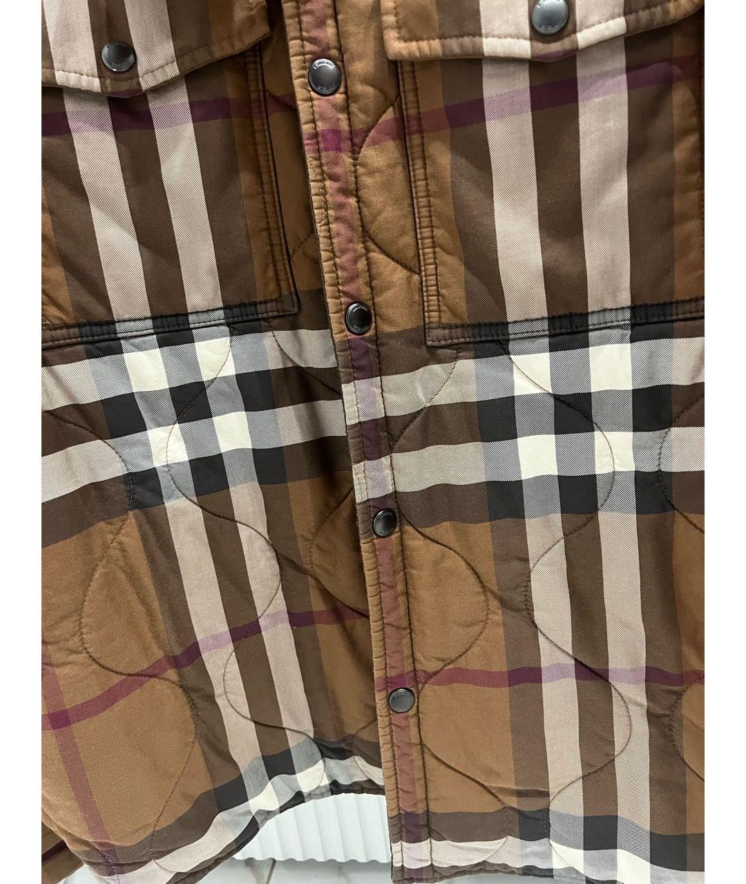 BURBERRY Коричневая полиэстеровая куртка, фото 4