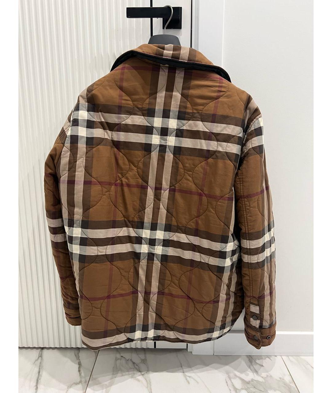 BURBERRY Коричневая полиэстеровая куртка, фото 2