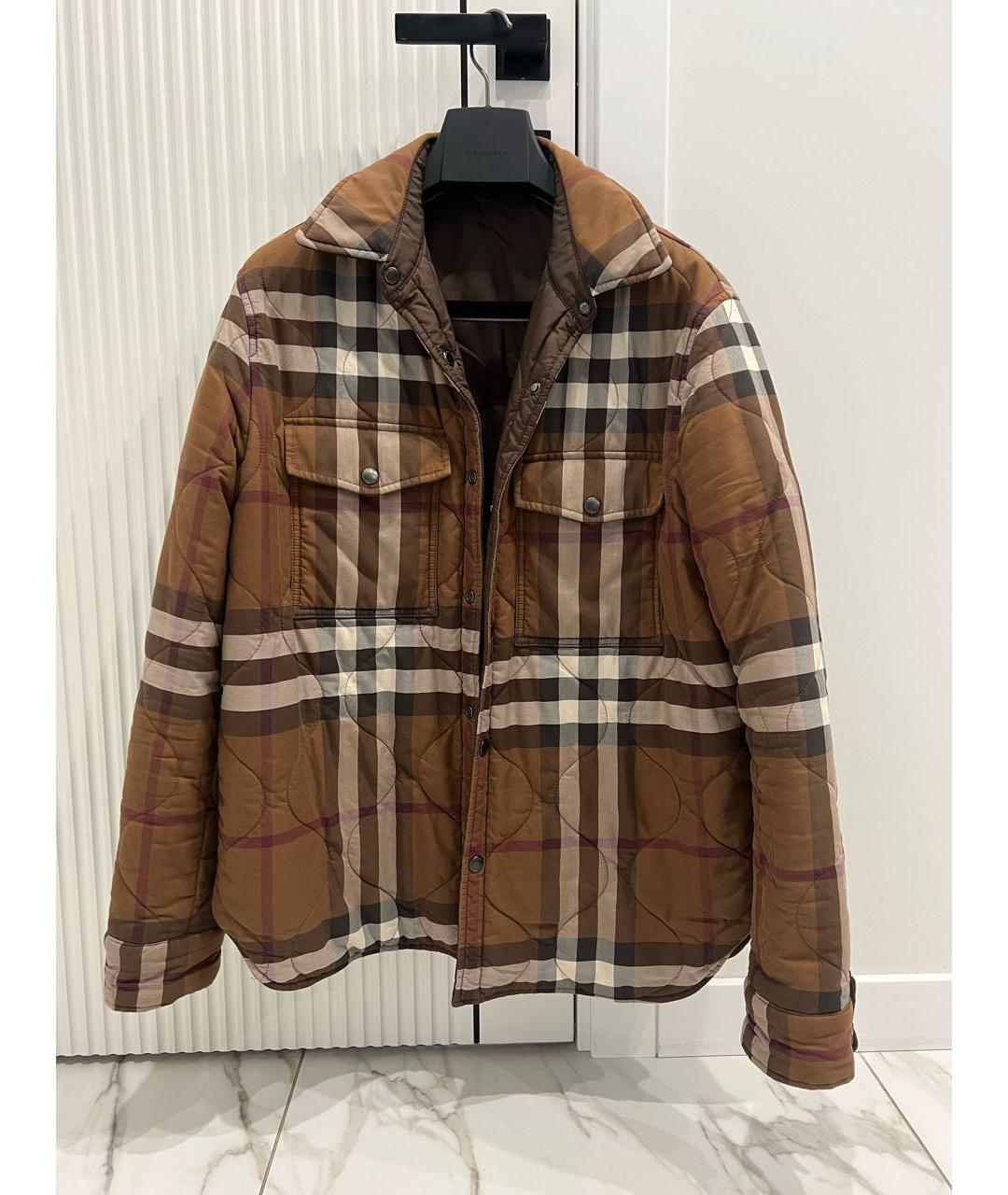 BURBERRY Коричневая полиэстеровая куртка, фото 9
