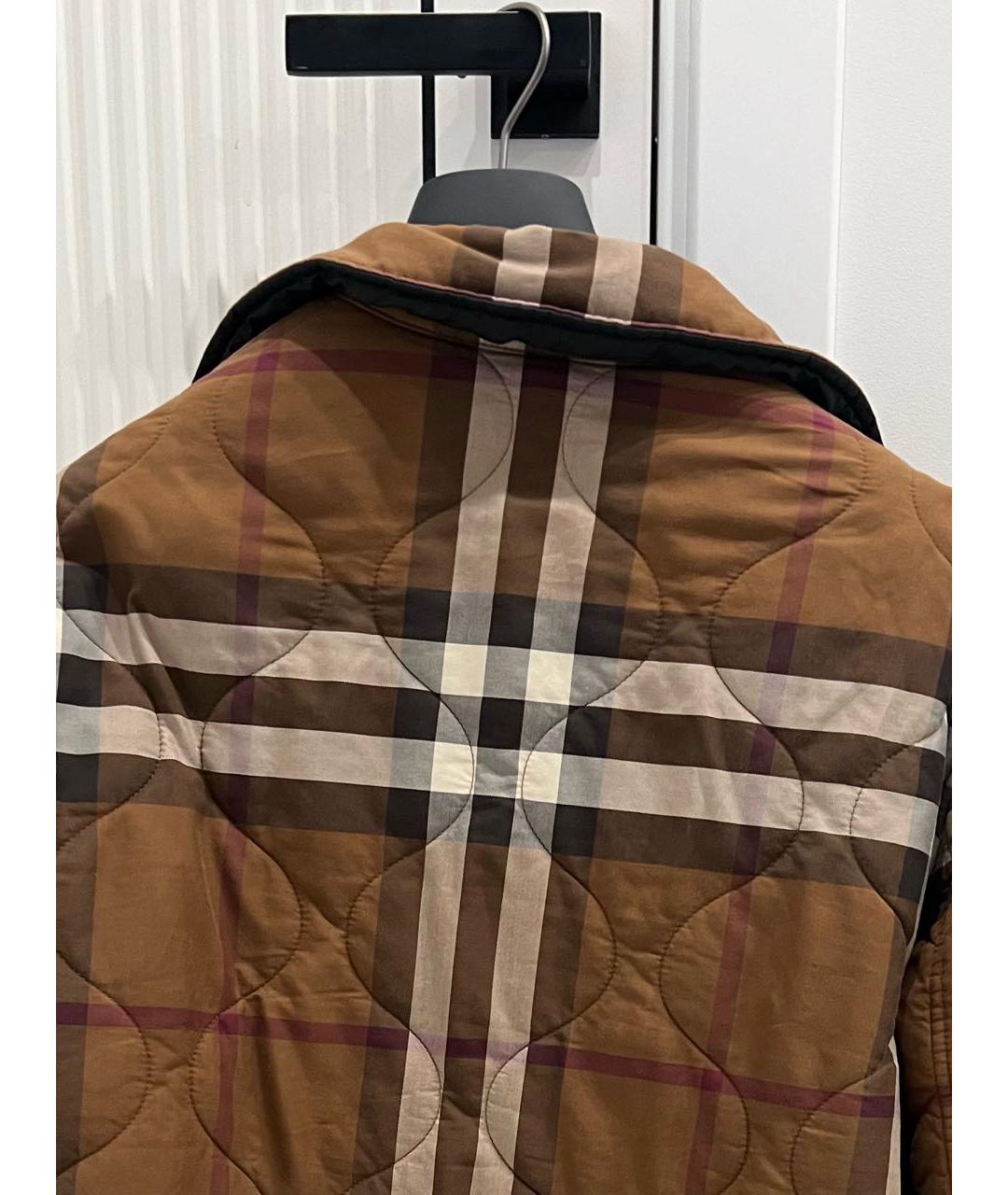 BURBERRY Коричневая полиэстеровая куртка, фото 3