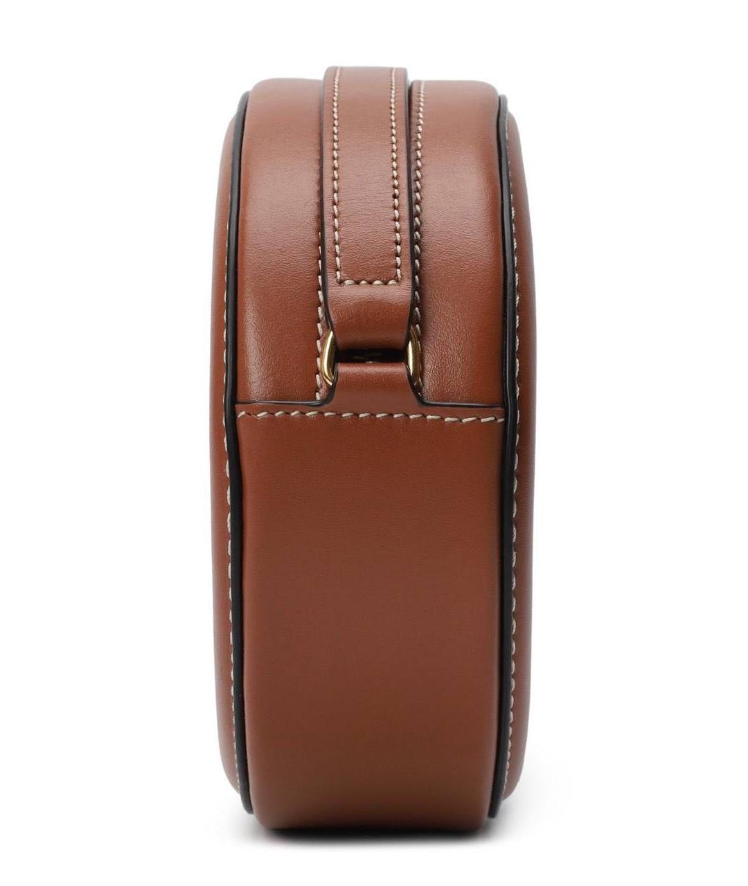 CELINE Коричневая кожаная сумка через плечо, фото 2