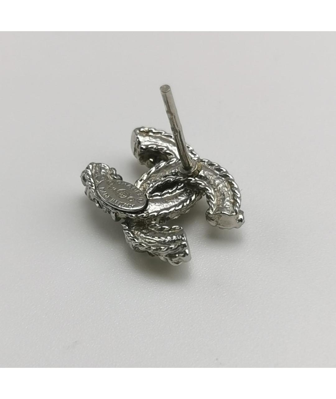 CHANEL Серебряные металлические серьги, фото 3