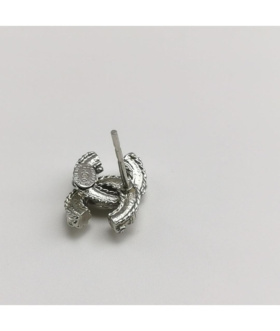 CHANEL Серебряные металлические серьги, фото 5