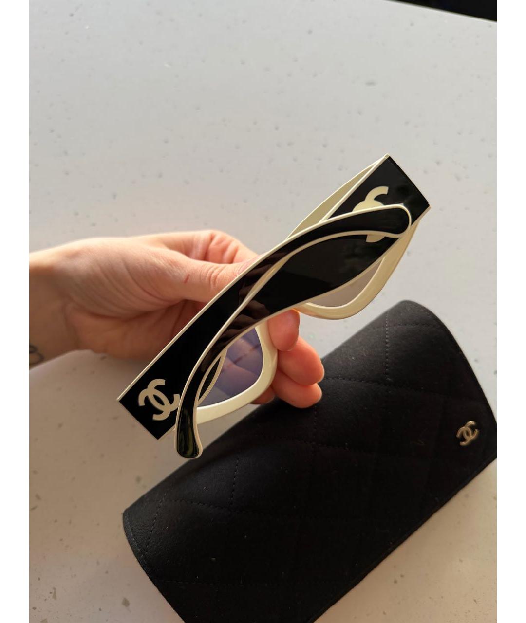 CHANEL Черные пластиковые солнцезащитные очки, фото 7