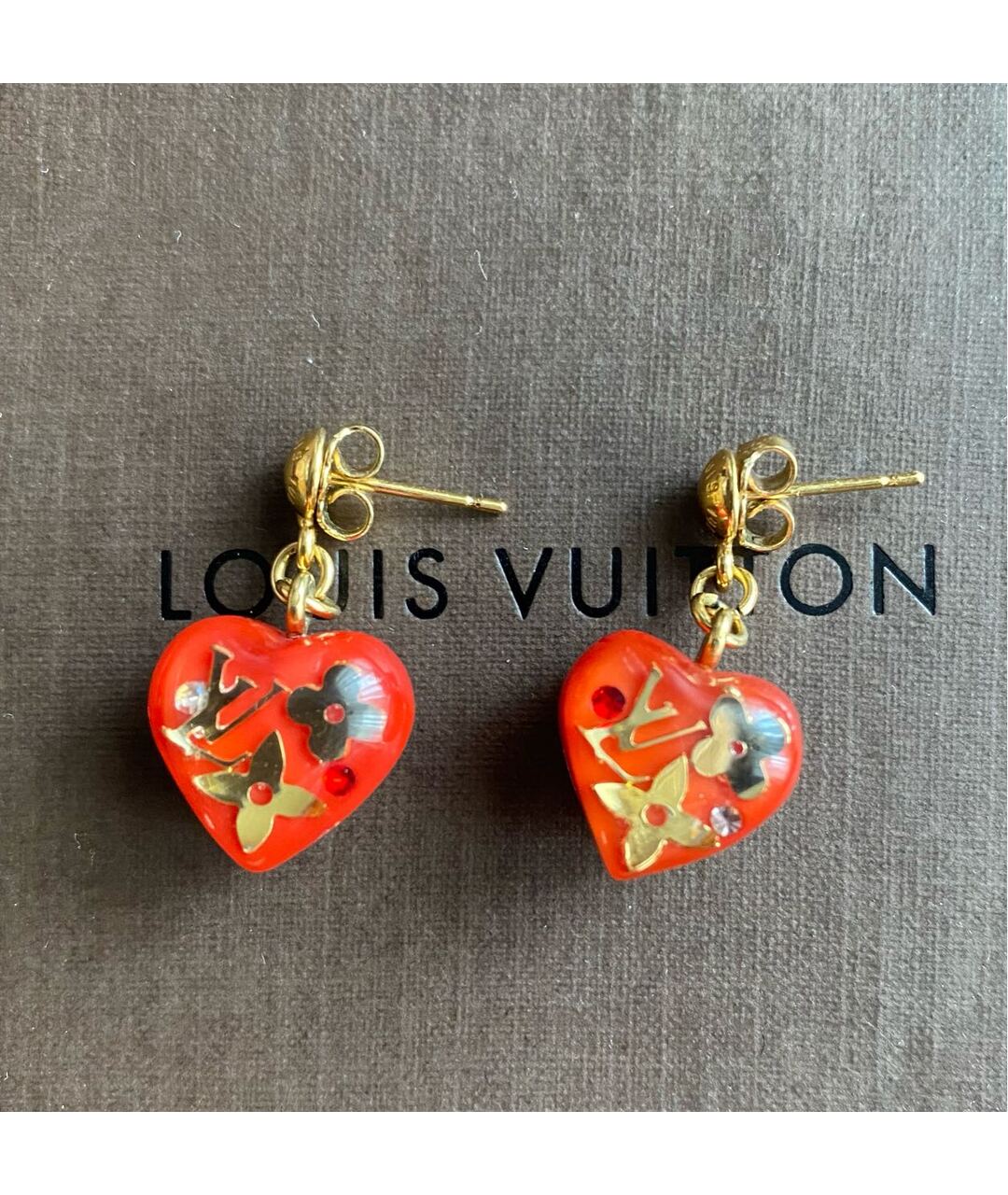 LOUIS VUITTON PRE-OWNED Красные серьги, фото 2