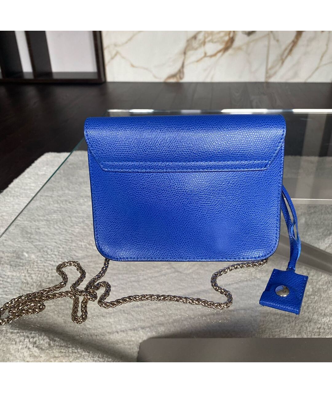 FURLA Синяя сумка тоут из искусственной кожи, фото 3