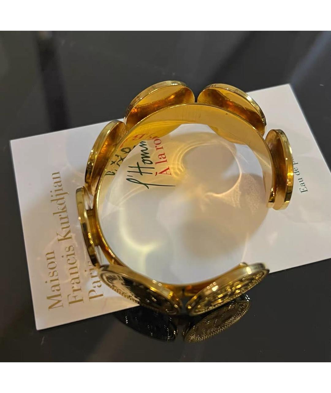 CHANEL Золотой металлический браслет, фото 6