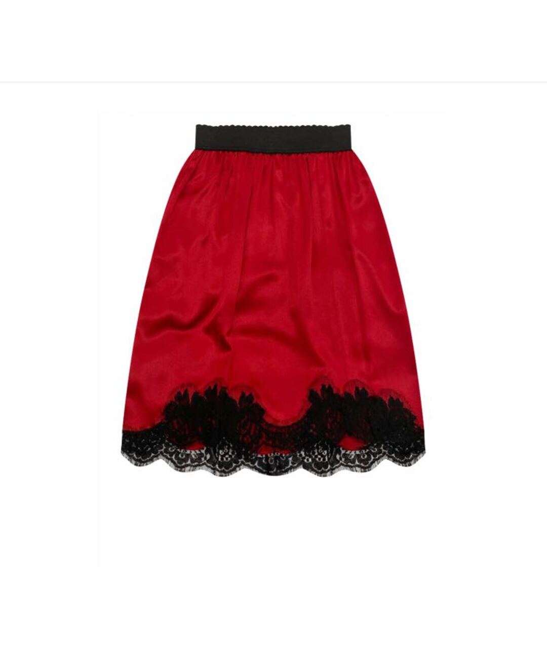 DOLCE&GABBANA Красная шелковая юбка миди, фото 4
