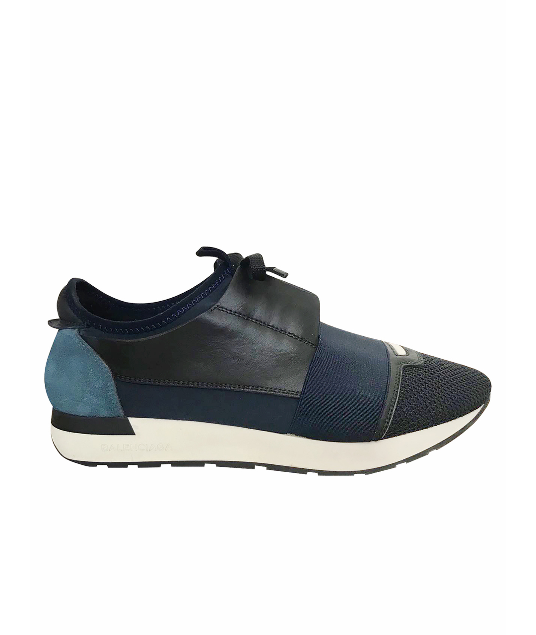 BALENCIAGA Синие текстильные низкие кроссовки / кеды, фото 1