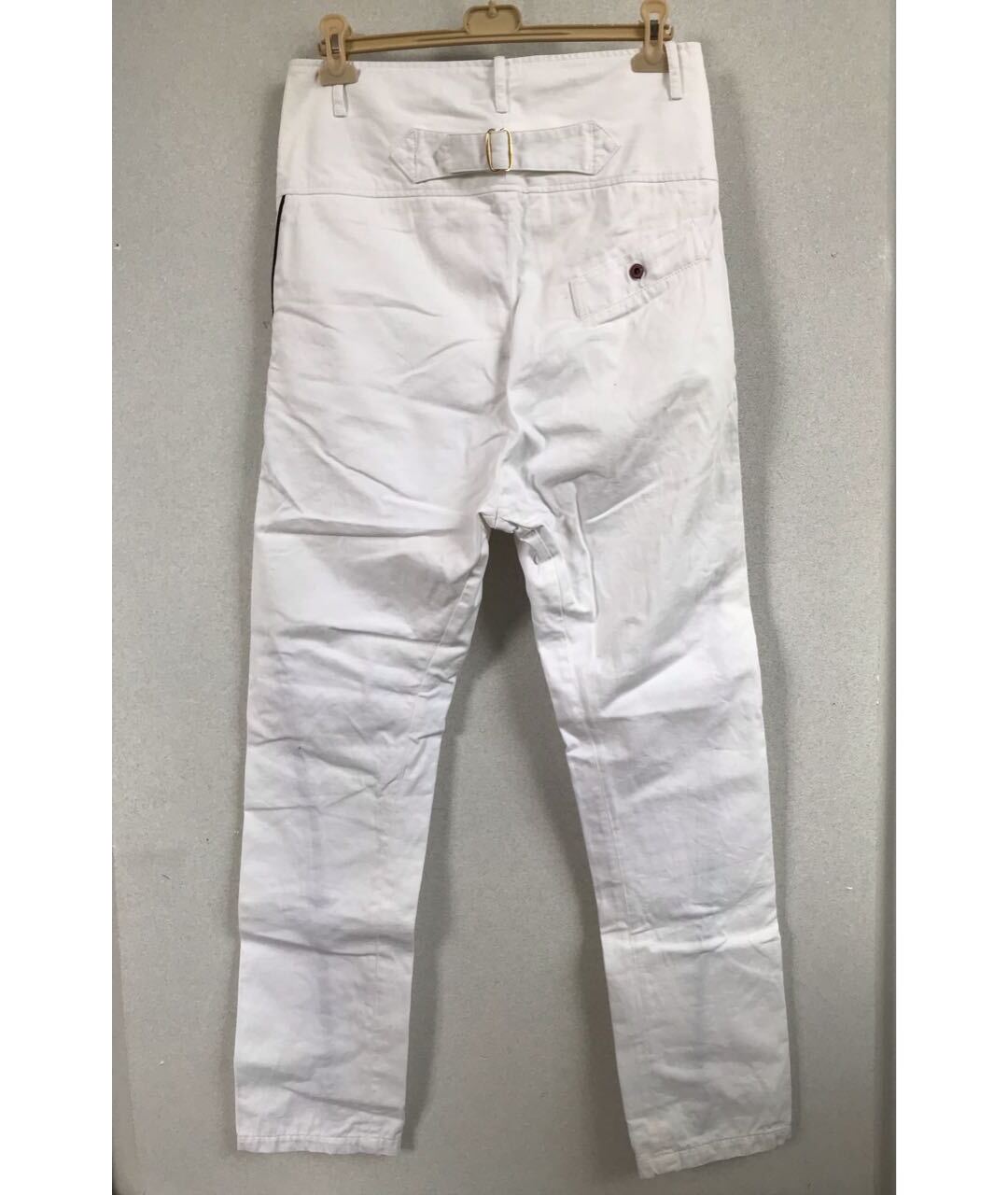 VIVIENNE WESTWOOD Белые хлопковые повседневные брюки, фото 2