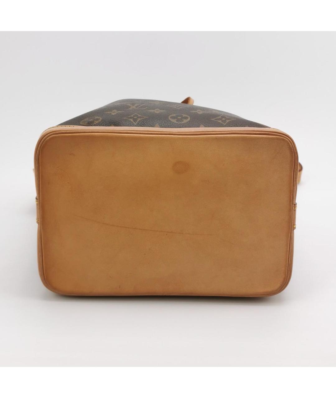 LOUIS VUITTON Коричневая кожаная сумка тоут, фото 5