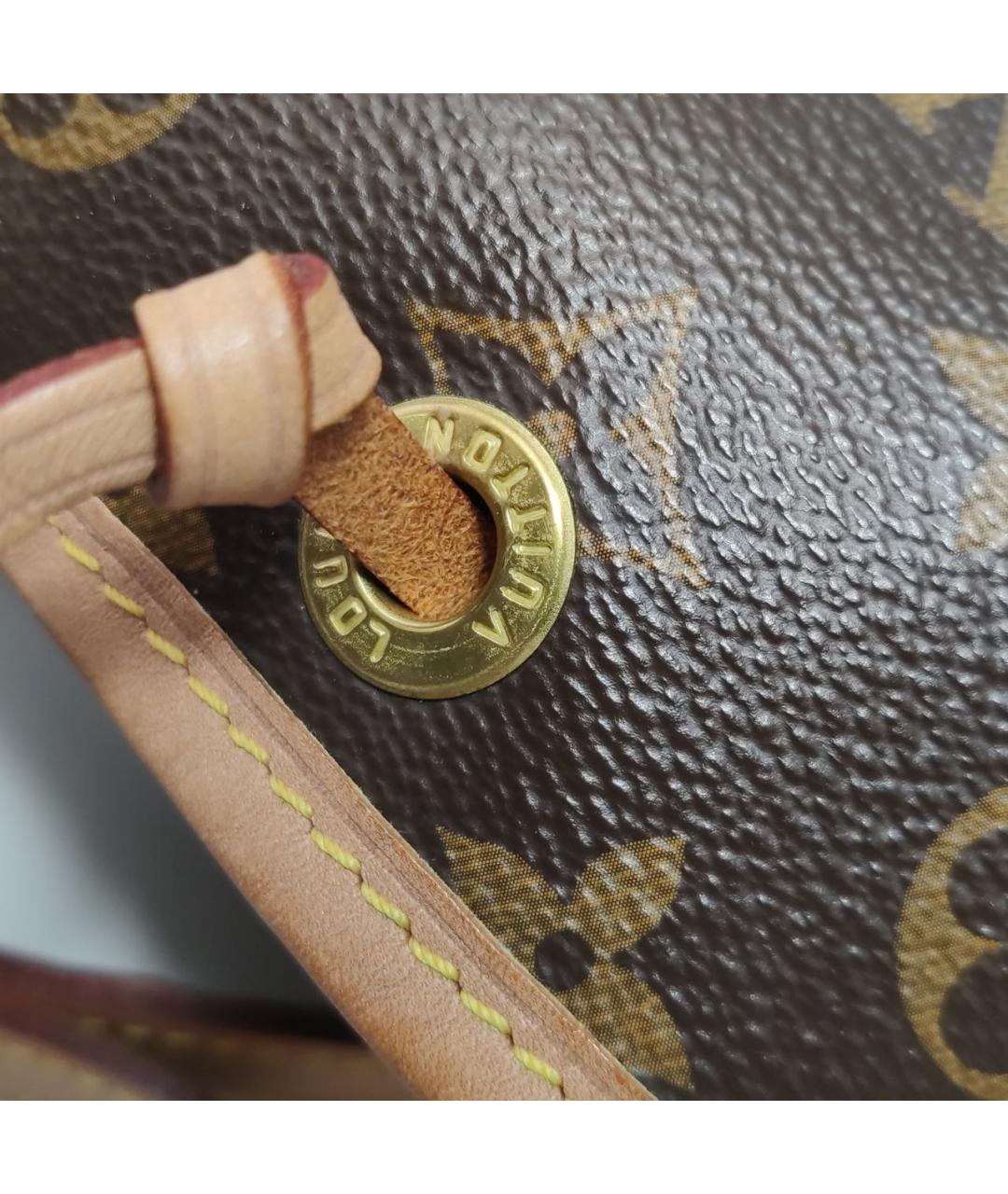 LOUIS VUITTON Коричневая кожаная сумка тоут, фото 8