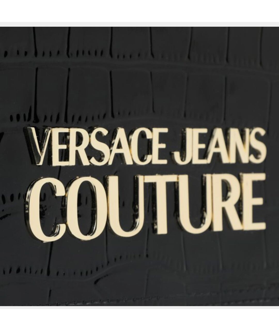 VERSACE JEANS COUTURE Черная кожаная сумка тоут, фото 5