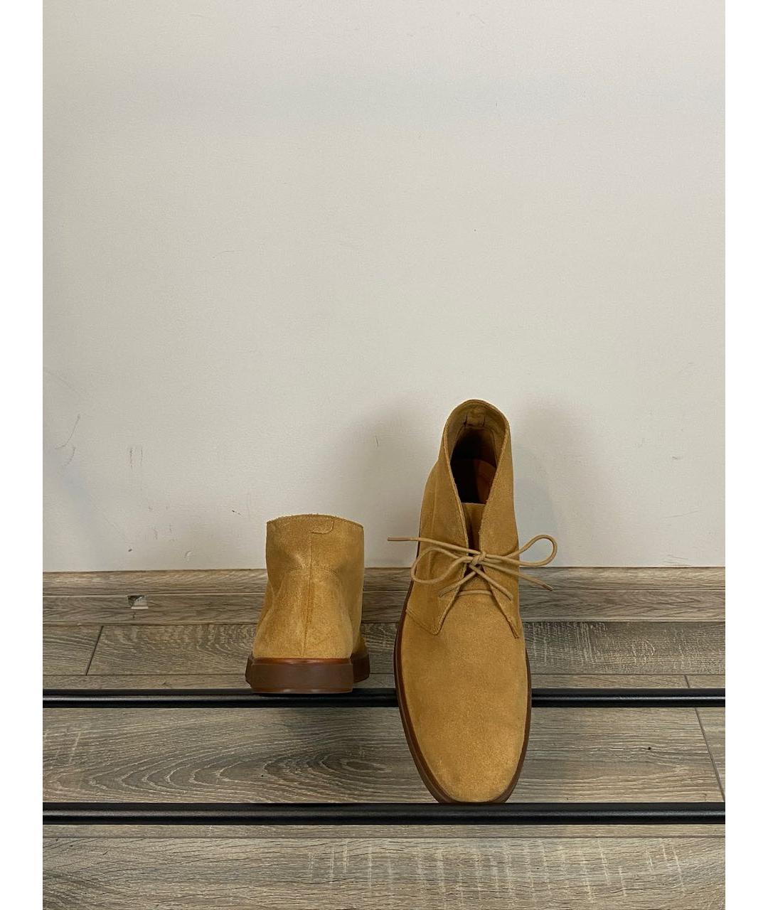 CLARKS Бежевые замшевые низкие ботинки, фото 7