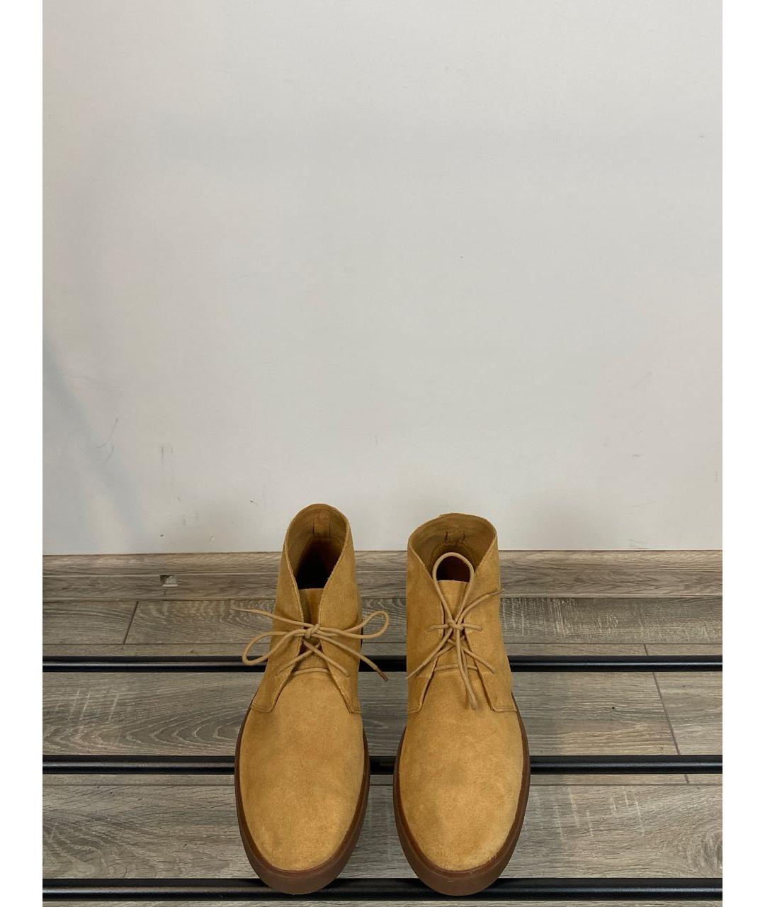 CLARKS Бежевые замшевые низкие ботинки, фото 2