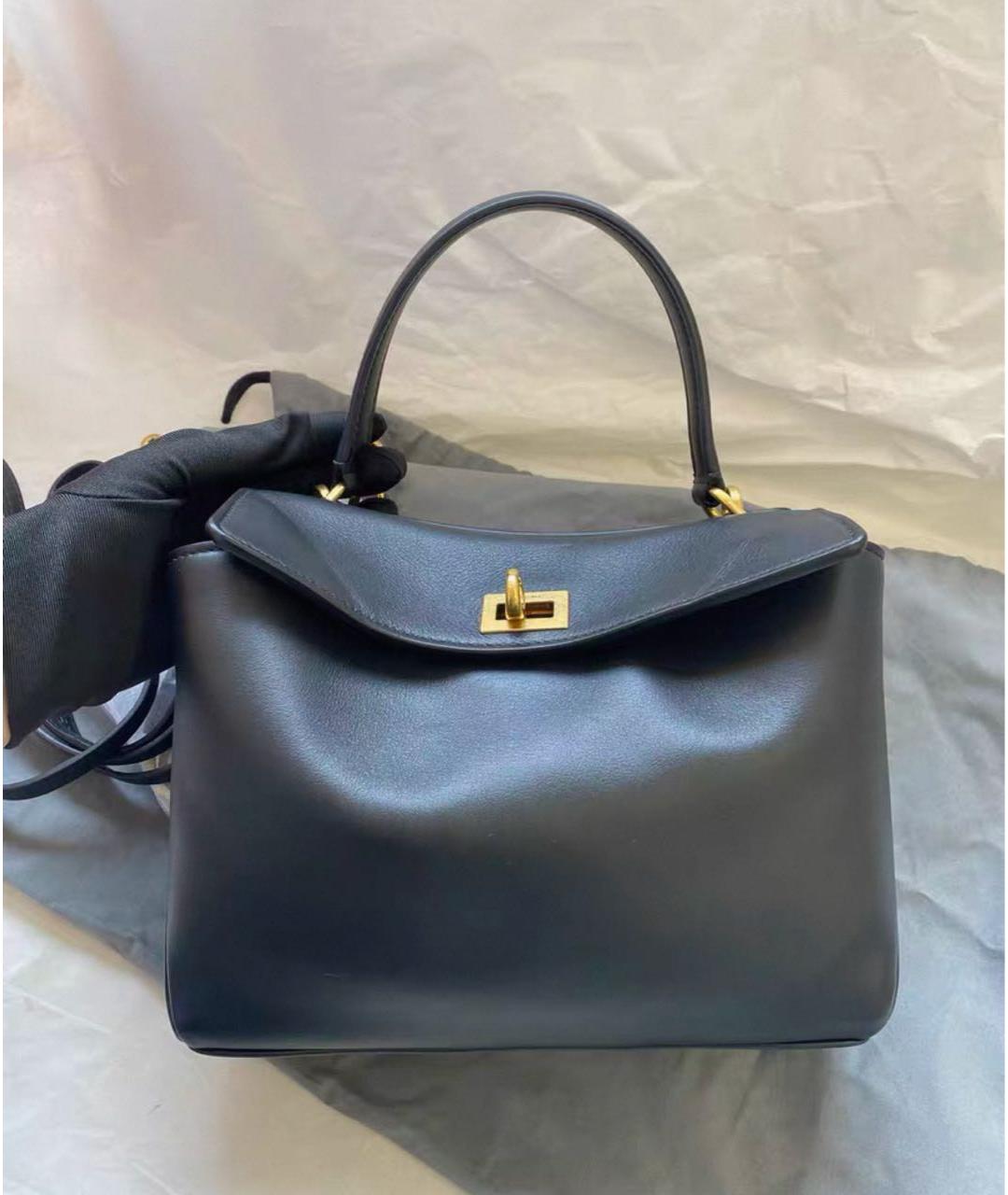 BALENCIAGA Черная кожаная сумка через плечо, фото 2