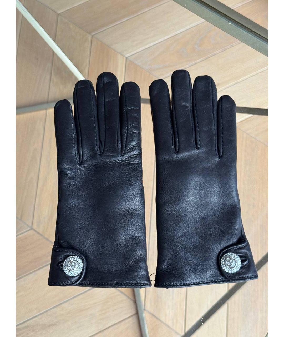 GUCCI Черные кожаные перчатки, фото 8