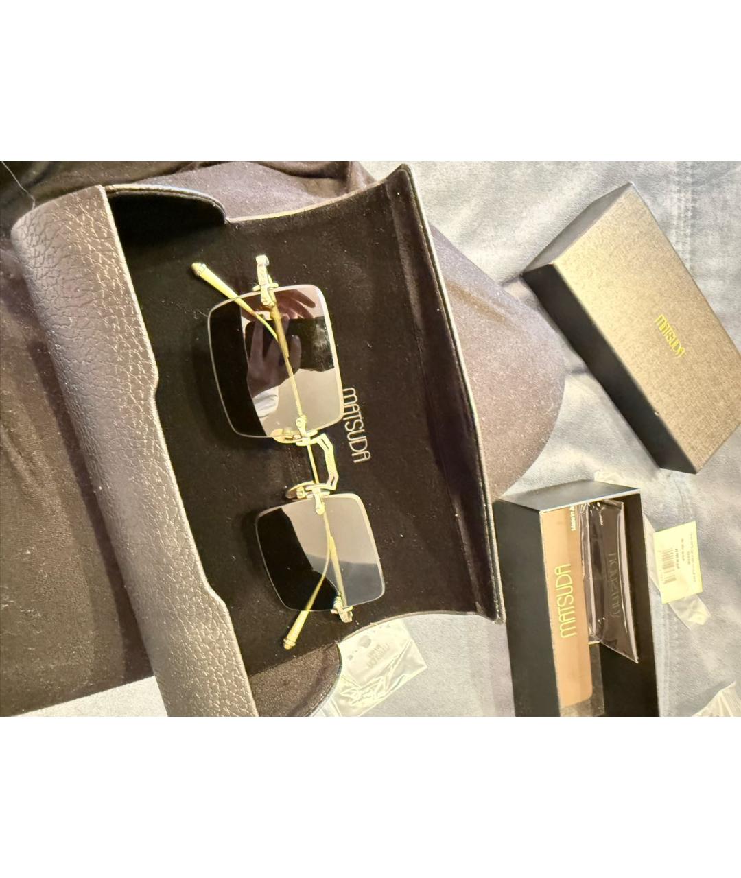 MATSUDA Хаки металлические солнцезащитные очки, фото 5