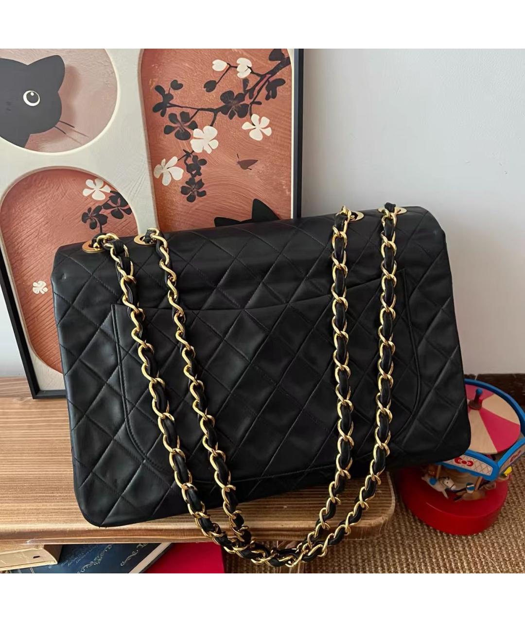 CHANEL Черная кожаная сумка через плечо, фото 5