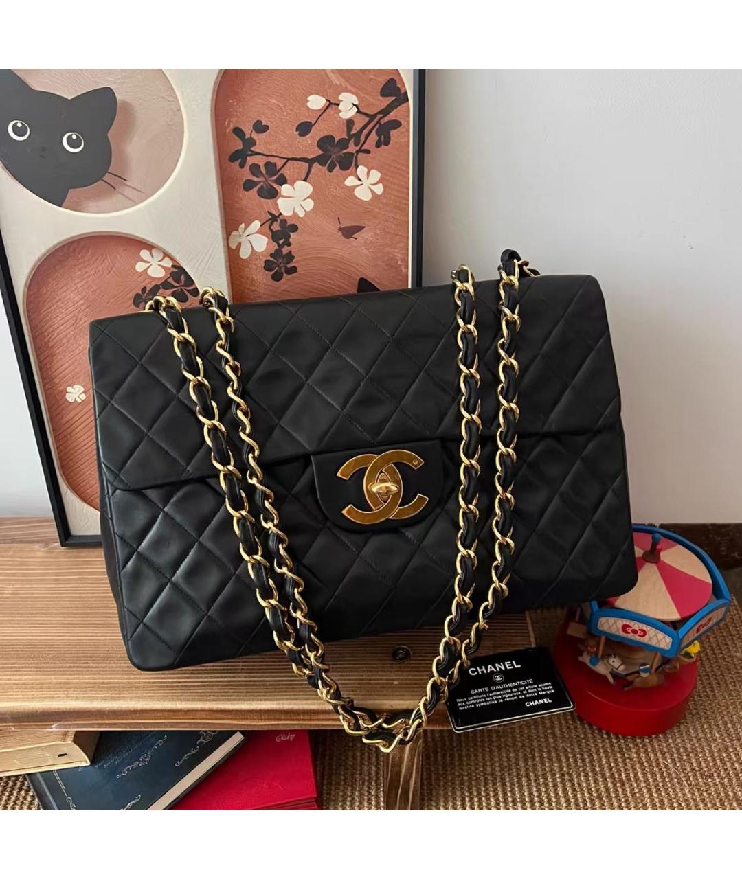 CHANEL Черная кожаная сумка через плечо, фото 9