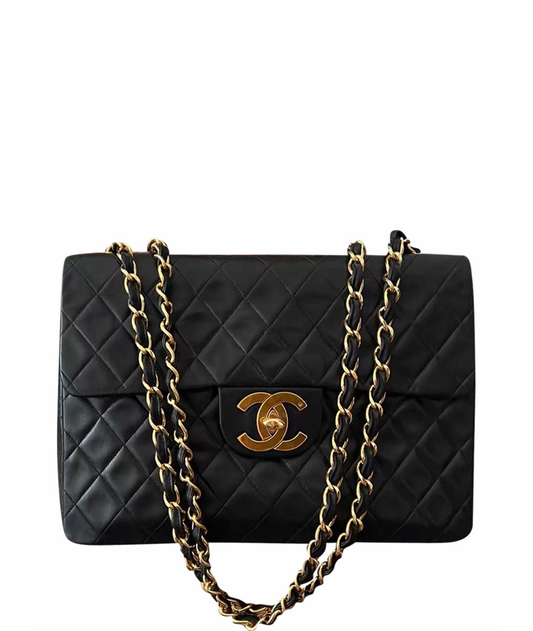 CHANEL Черная кожаная сумка через плечо, фото 1