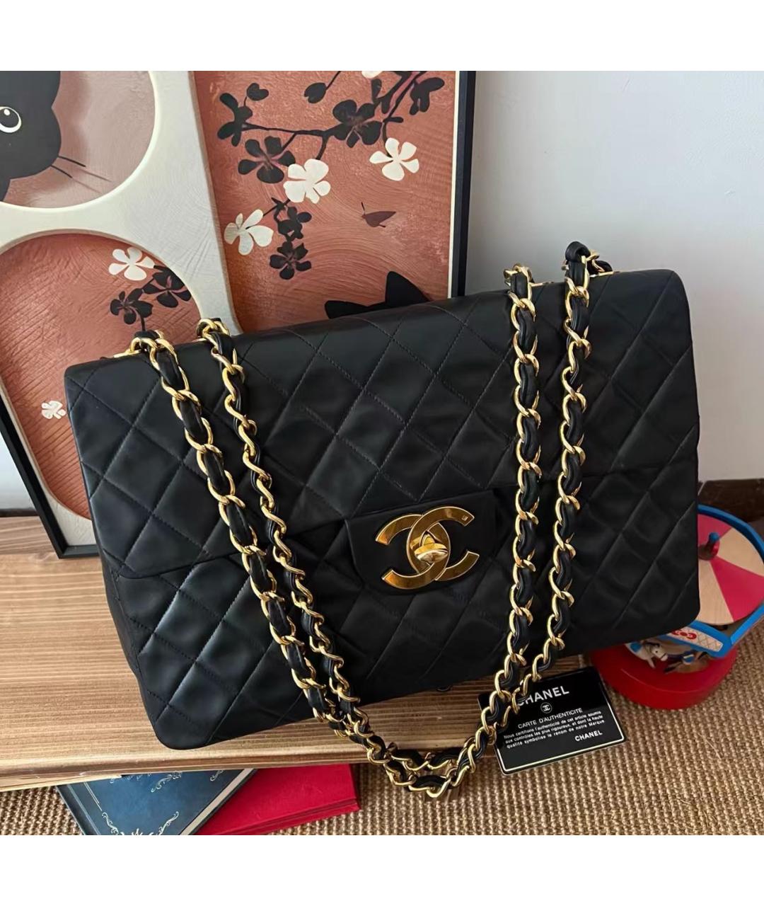 CHANEL Черная кожаная сумка через плечо, фото 2