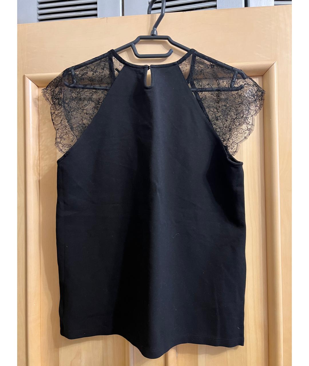RED VALENTINO Черная вискозная блузы, фото 2