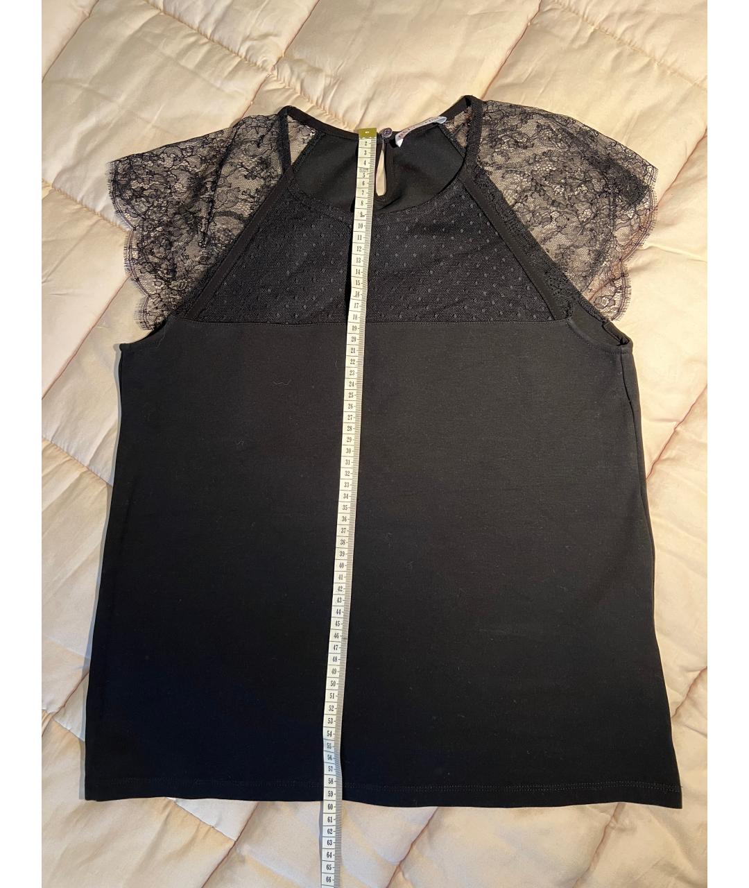 RED VALENTINO Черная вискозная блузы, фото 7