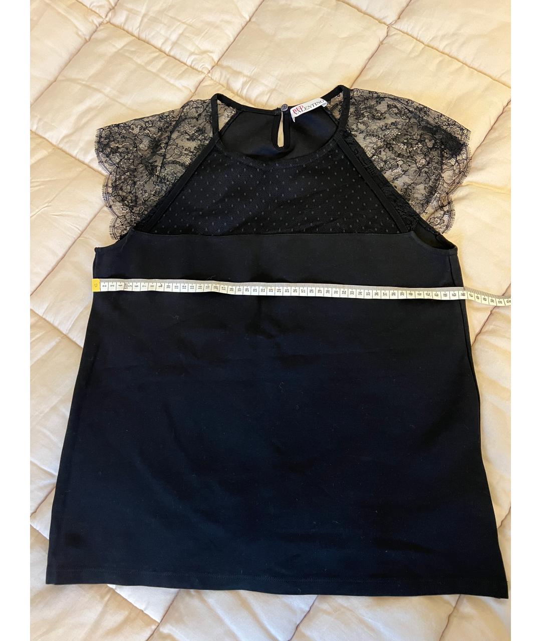 RED VALENTINO Черная вискозная блузы, фото 6