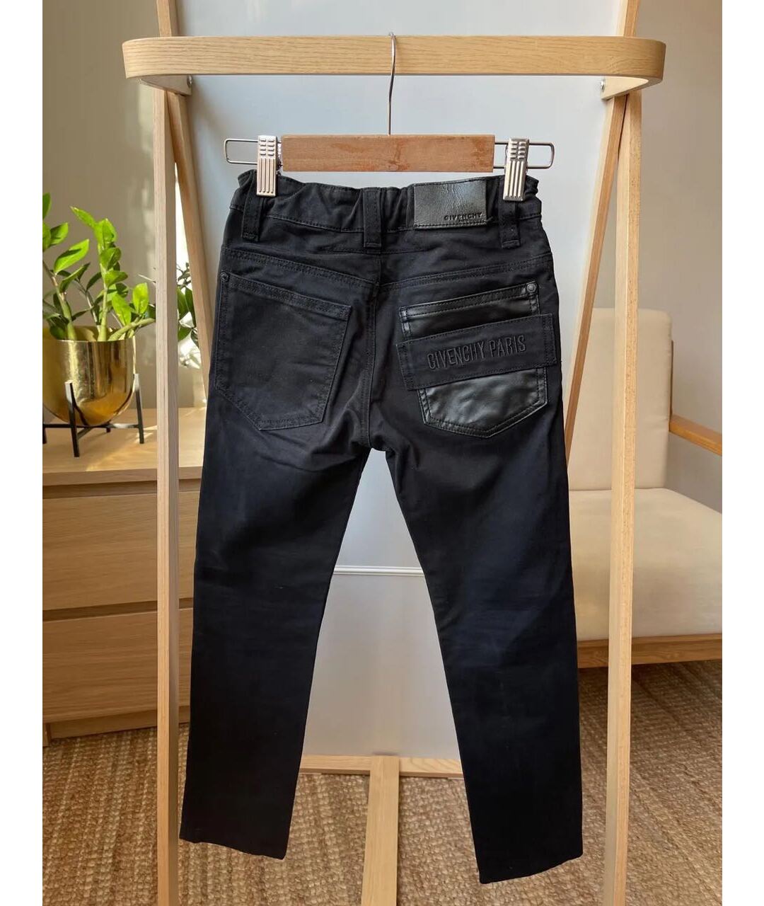 GIVENCHY Черные хлопковые детские джинсы, фото 2
