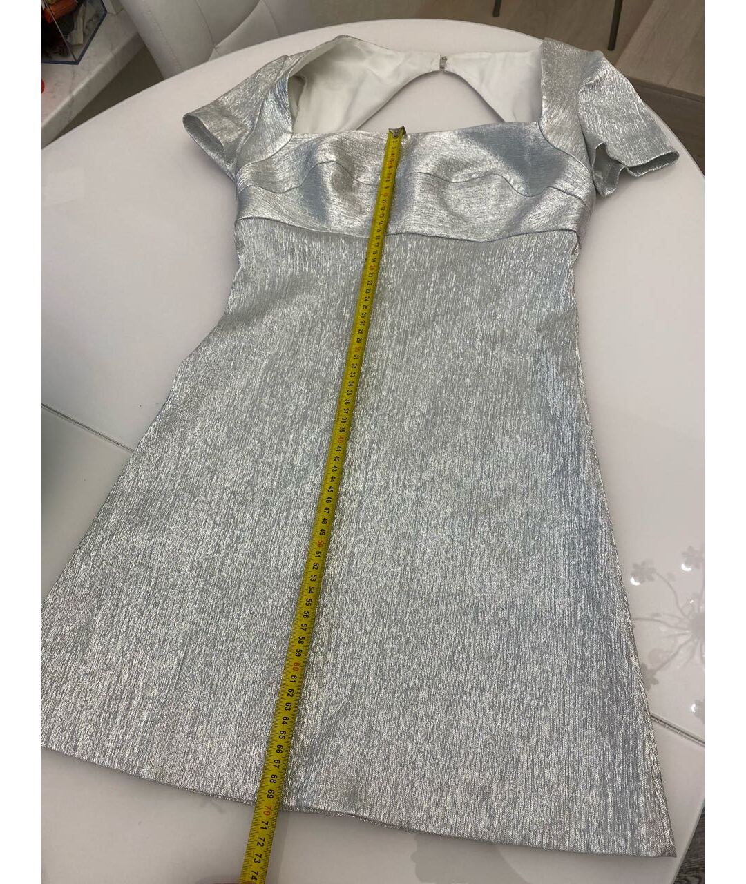SANDRO Серебряное коктейльное платье, фото 5