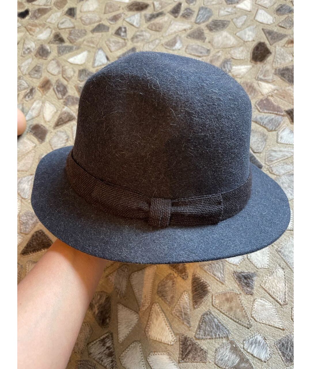 LORO PIANA Синяя кашемировая шляпа, фото 2