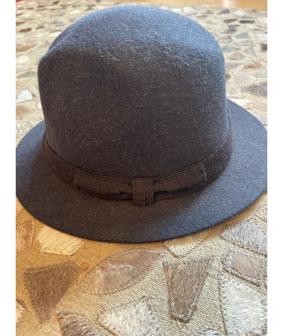 LORO PIANA Синяя кашемировая шляпа, фото 9
