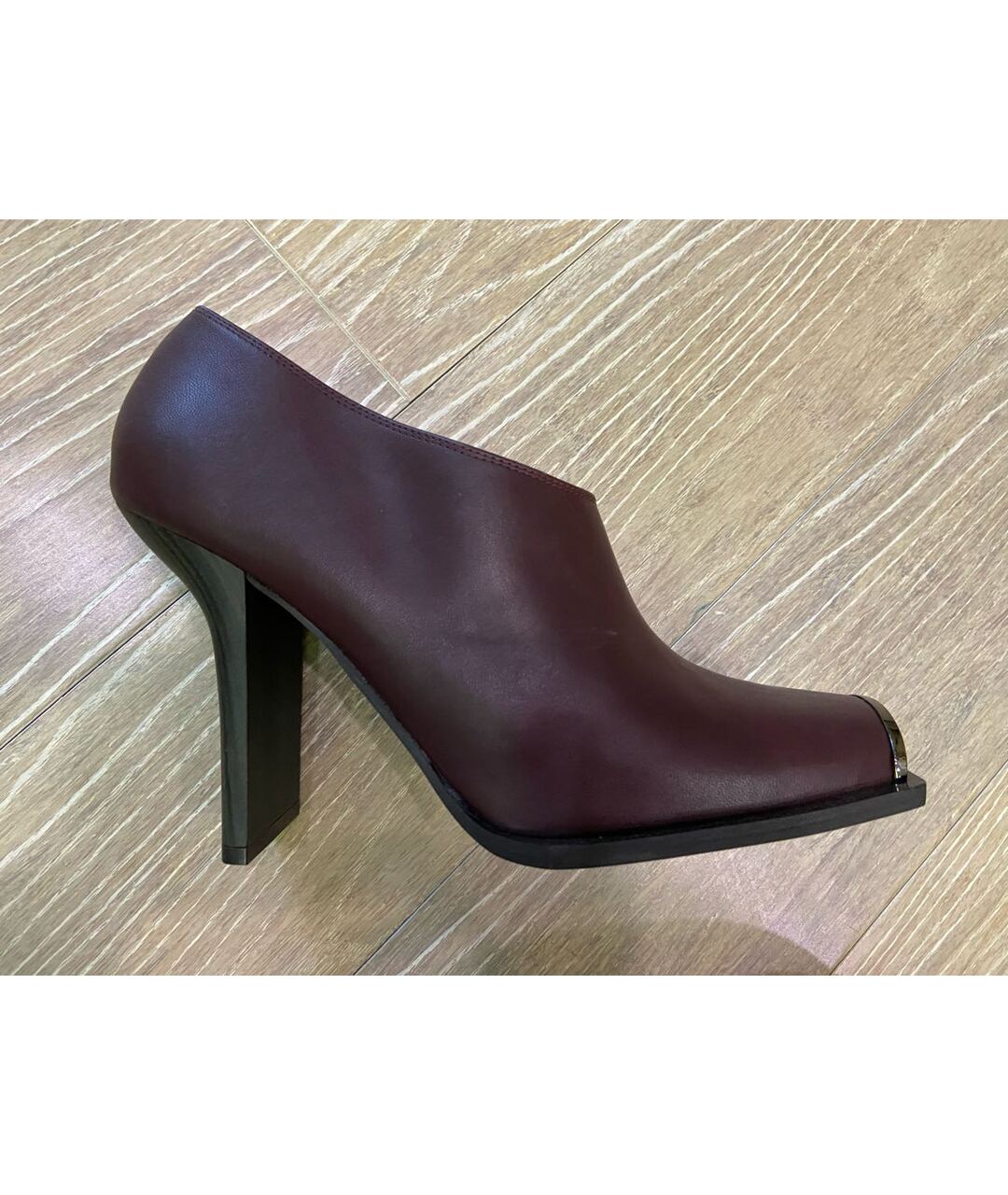 STELLA MCCARTNEY Бордовые ботильоны из искусственной кожи, фото 2