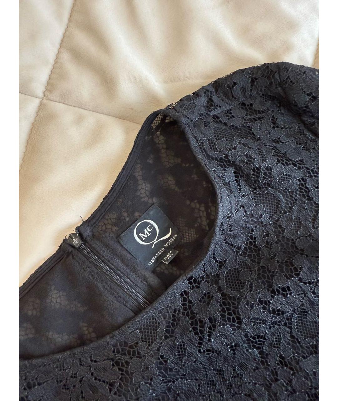 MCQ ALEXANDER MCQUEEN Черное кружевное вечернее платье, фото 4
