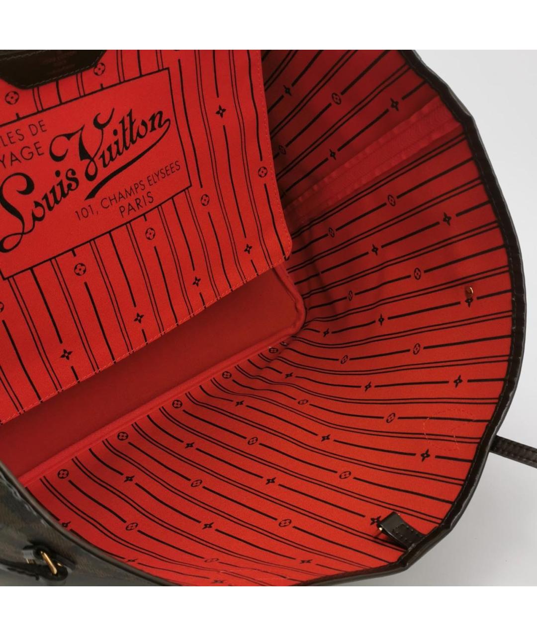 LOUIS VUITTON Коричневая кожаная сумка тоут, фото 6