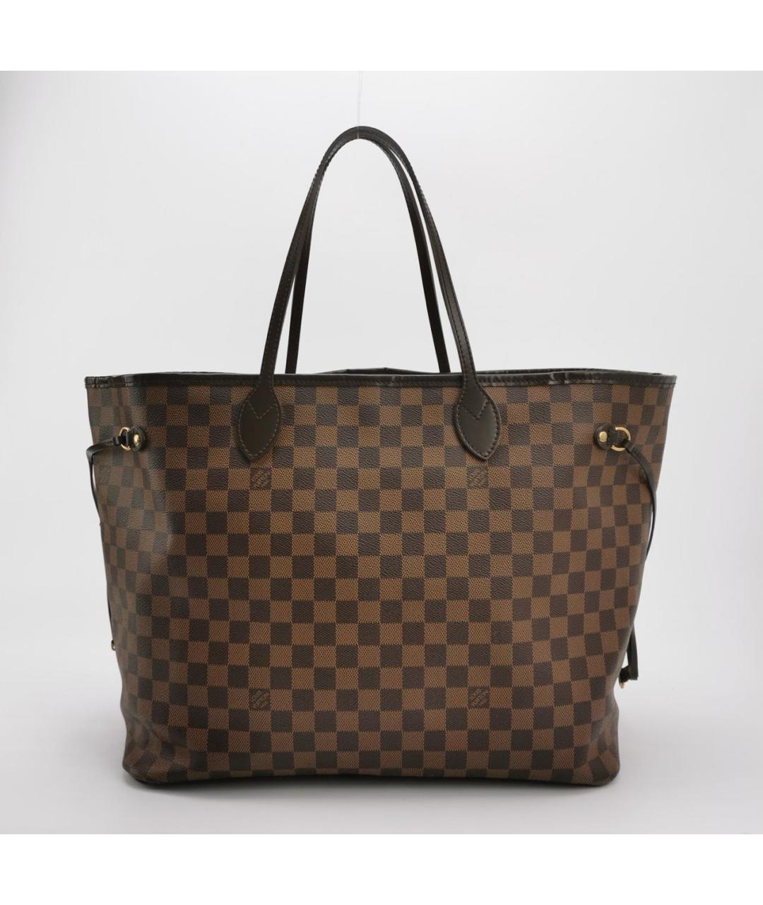 LOUIS VUITTON Коричневая кожаная сумка тоут, фото 4