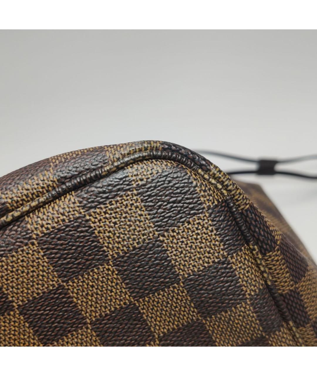 LOUIS VUITTON Коричневая кожаная сумка тоут, фото 8