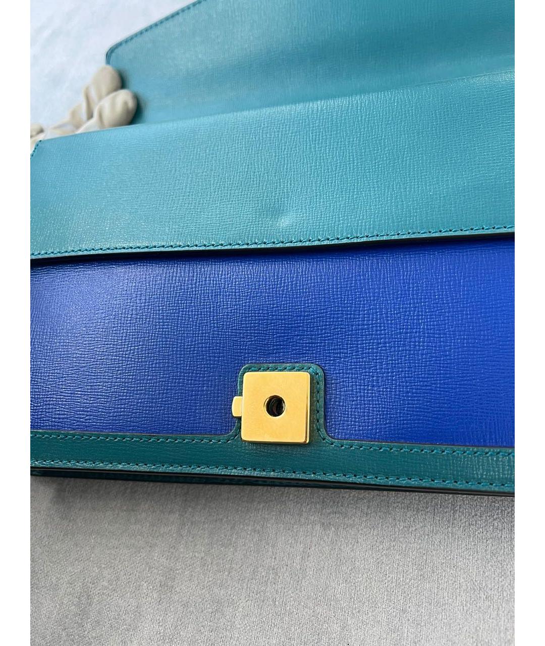GUCCI Синяя кожаная сумка через плечо, фото 8