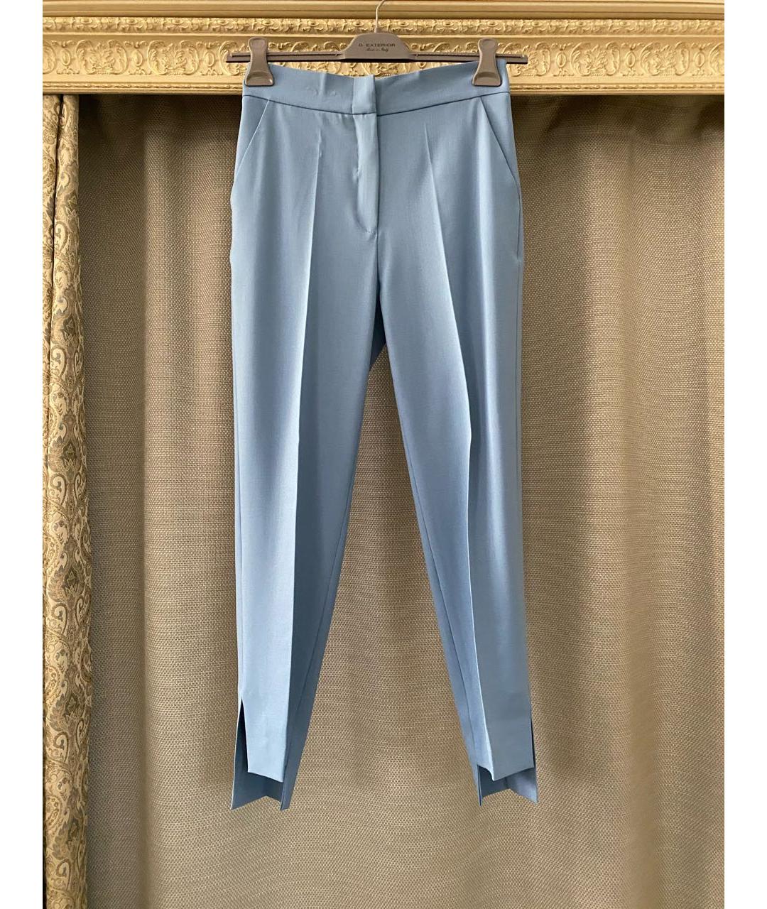 D.EXTERIOR Голубые шерстяные брюки узкие, фото 8
