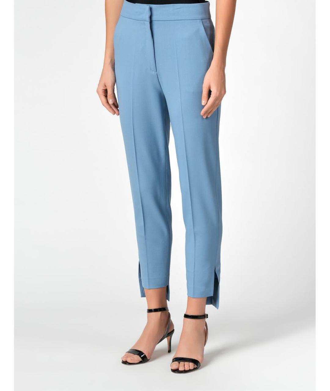 D.EXTERIOR Голубые шерстяные брюки узкие, фото 2