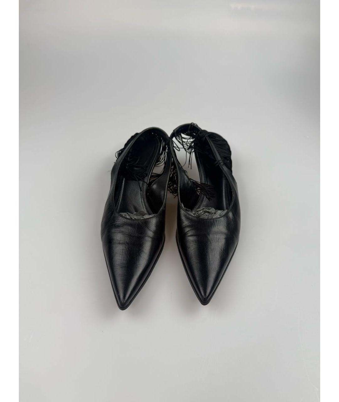 MM6 MAISON MARGIELA Черные кожаные туфли, фото 3