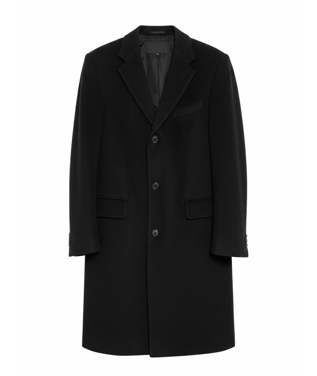 HUGO BOSS Черное шерстяное пальто, фото 1