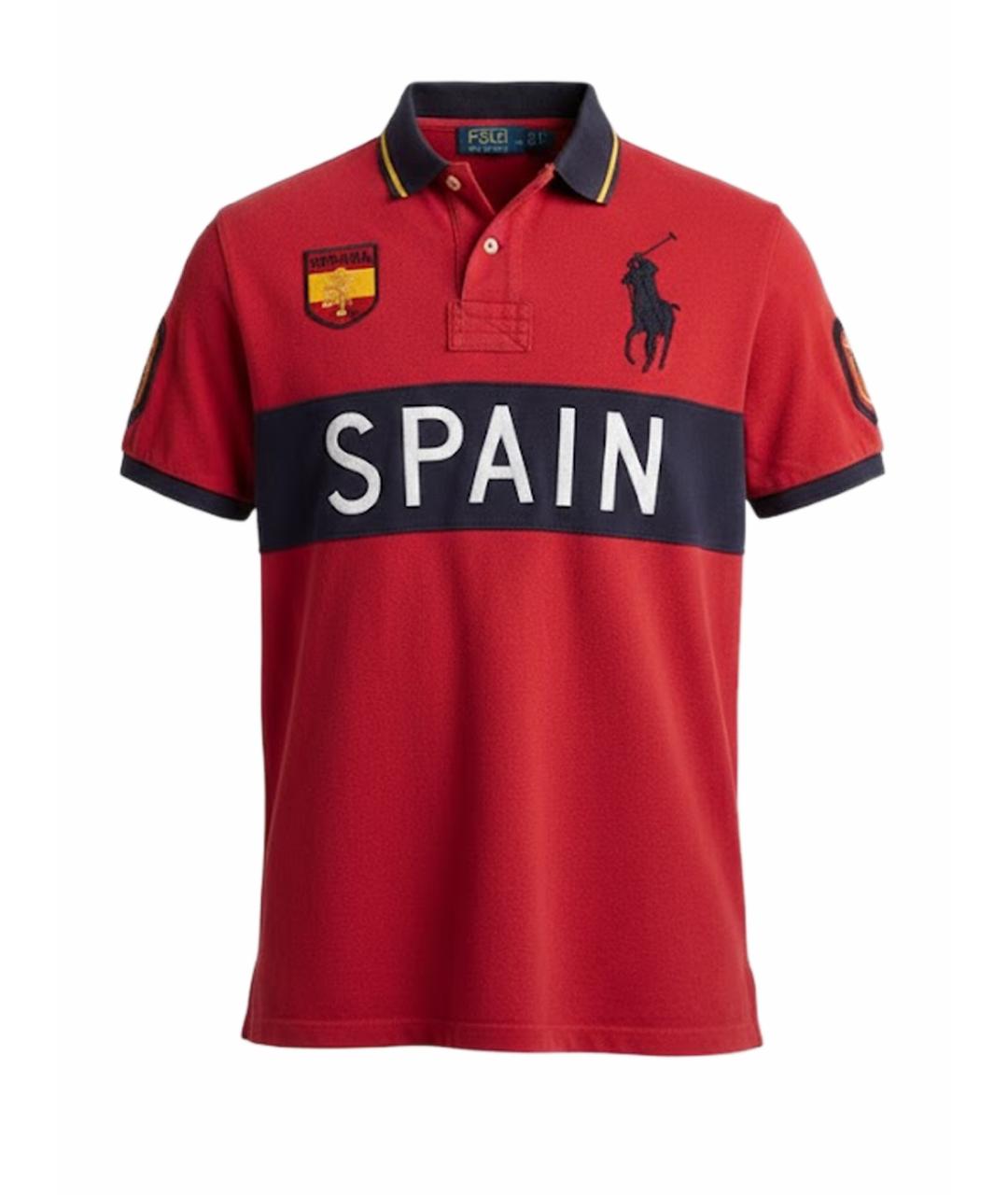 POLO RALPH LAUREN Бордовое хлопковое поло с коротким рукавом, фото 1