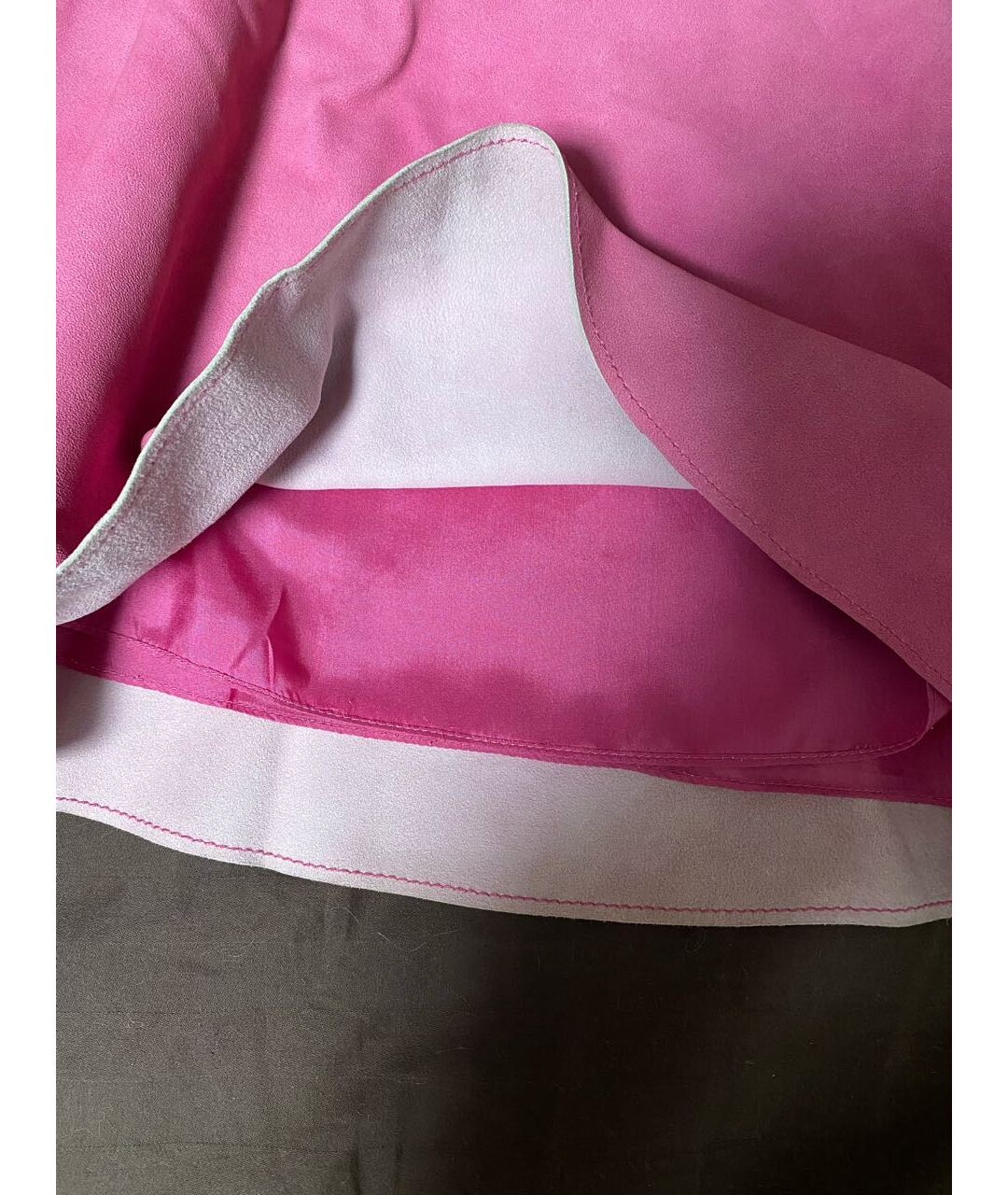 3.1 PHILLIP LIM Розовая кожаная юбка миди, фото 5