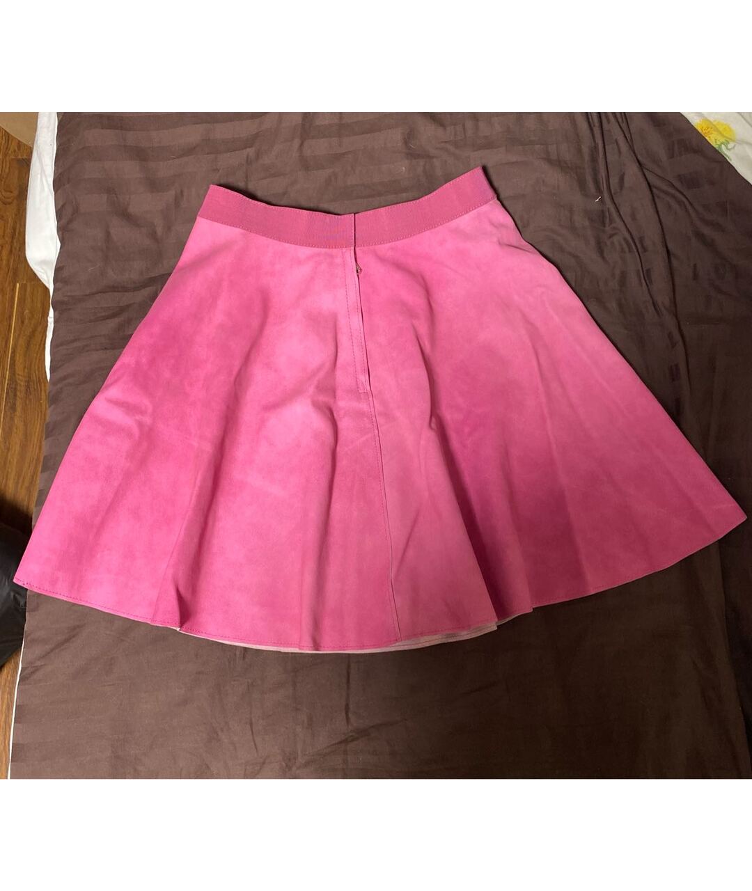 3.1 PHILLIP LIM Розовая кожаная юбка миди, фото 2